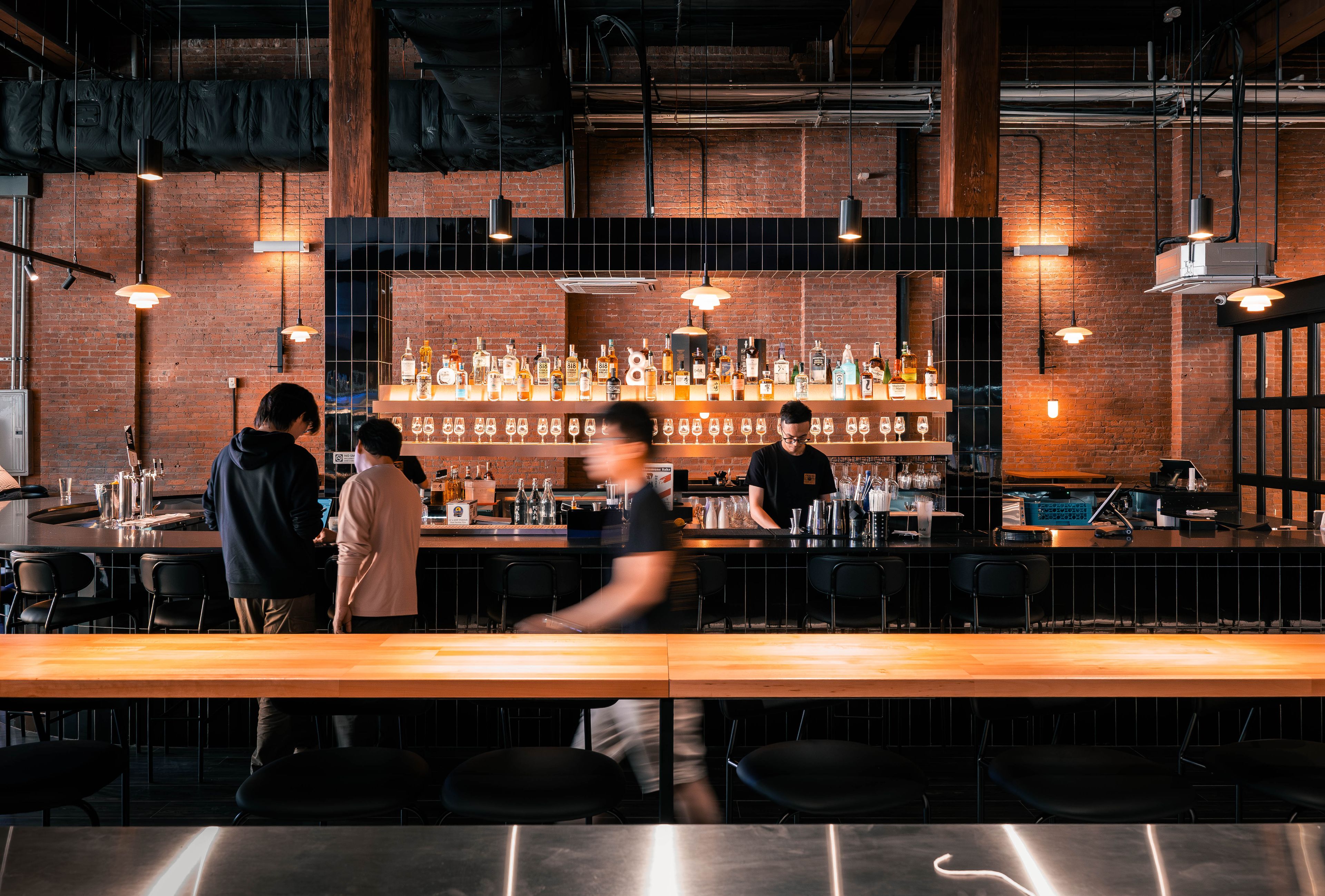 Photograph of a restaurant interior.